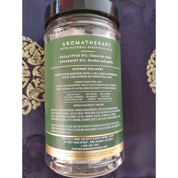 Aromatherapy Spa Shower Steamers EUCALYPTUS + SPEARMINT Ess. Oils 4.8 oz B&BWks - Picture 5 of 5